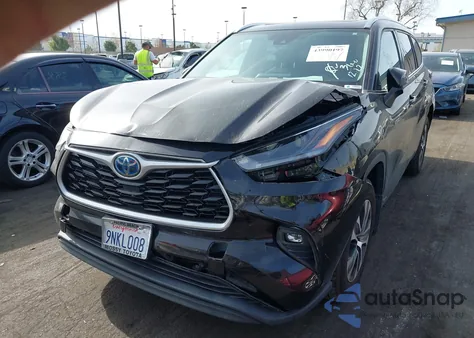 2021 Toyota Highlander Hybrid Xle from USA, damaged, VIN 5TDGBRCH9MS021544